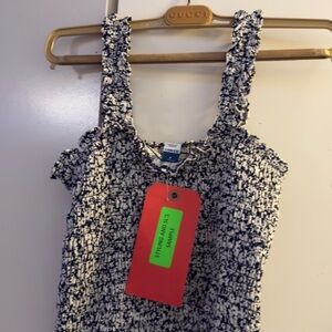 Old Navy Black and White Skater Skirt